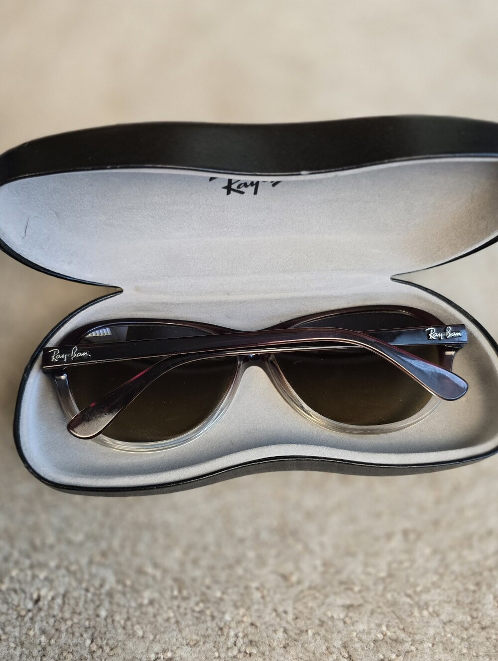 Ray-Ban RB4153 821/M2 Pipe Brown-Transp Gradient w/Polar Brown - Picture 4 of 12